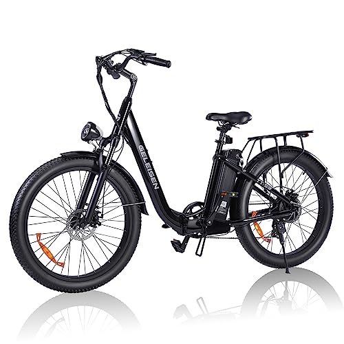 Electric Bike for Adults, 1200W Peak 30MPH Electric City Cruiser Bicycle, 26" x 3.0 Fat Tire Step-Thru Ebike with 48V 16AH/14.5AH Removable Battery