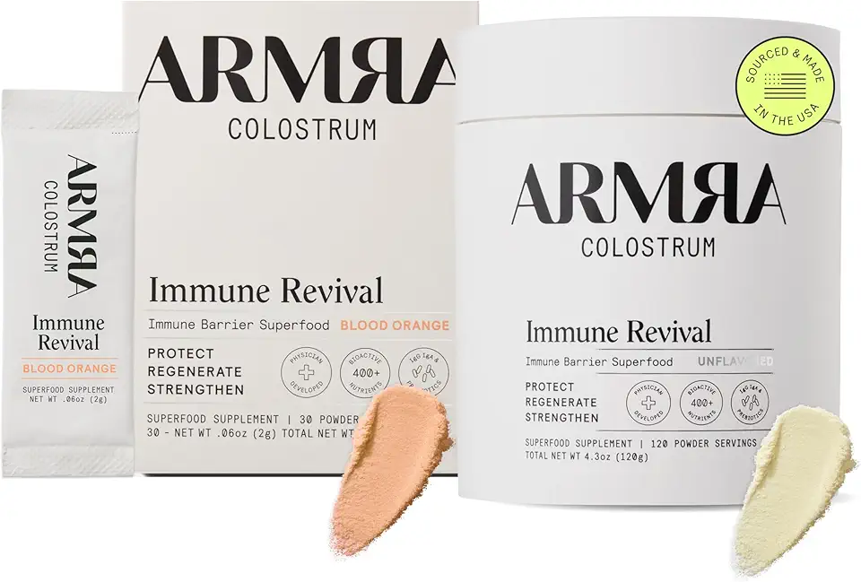 ARMRA Colostrum™ Premium Powder, Grass Fed, Gut Health Bloating Immunity Skin & Hair, Contains 400+ Bioactive Nutrients, Keto