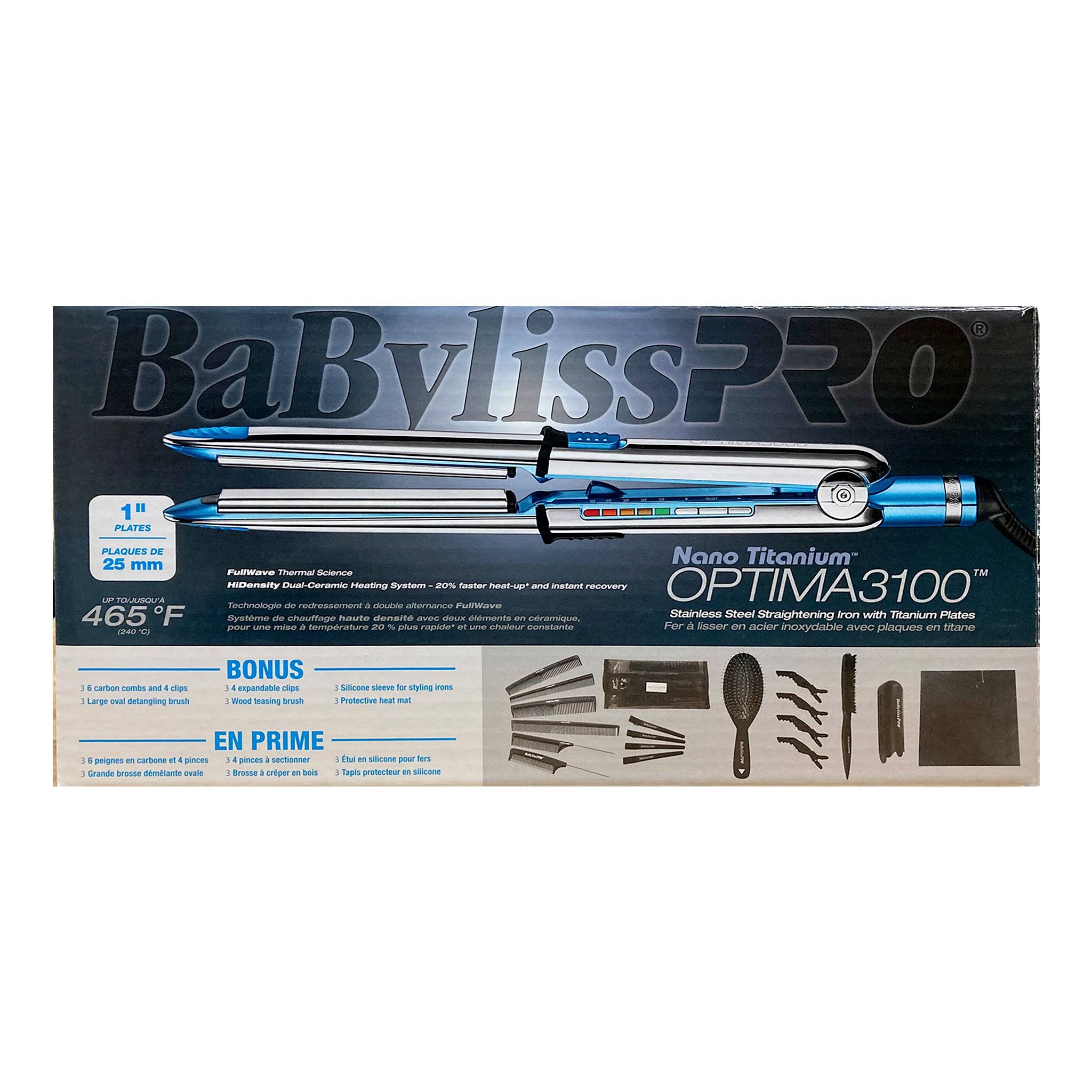 Babyliss Pro Nano Titanium Optima Flat Irons 1 inch u0026 Styling Tool Combo