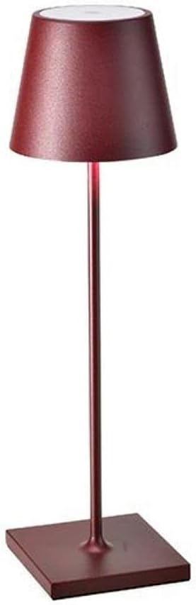 Zafferano Poldina Pro LED Table Lamp (Color: BORDEAUX) Touch On/Off, Touch Dimmable, Powder Coated Aluminum, IP54 Protection, Indoor / Outdoor