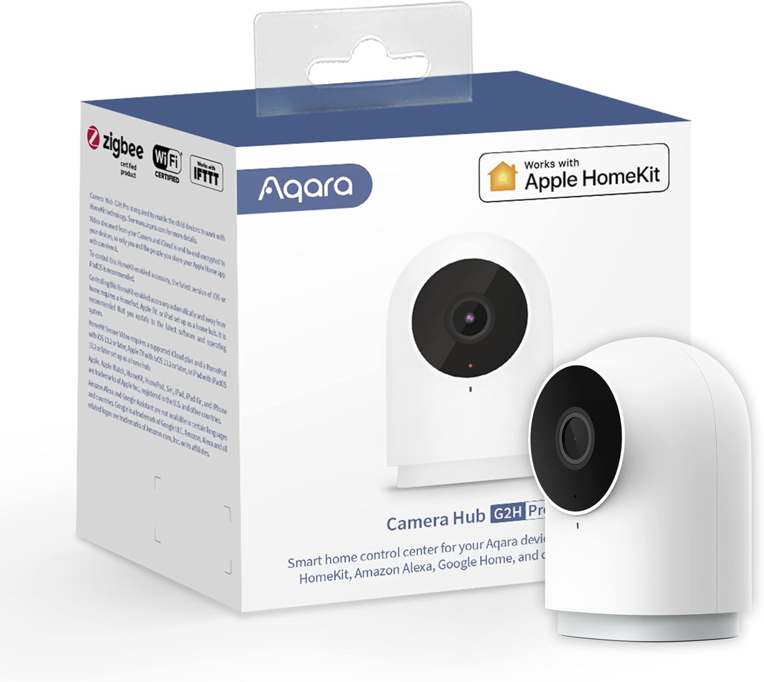 Aqara Security Camera Hub Indoor G2H Pro, 1080p HD HomeKit Secure Video Indoor Camera, Night Vision, Two-Way Audio, Zigbee Hub