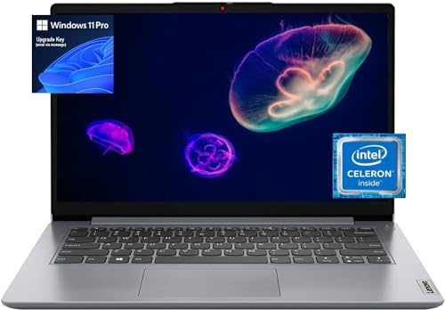 Lenovo Ideapad Laptop 14'' HD - for Busniess and Student Thin and Light Computer, Intel Celeron Processor, 4GB RAM