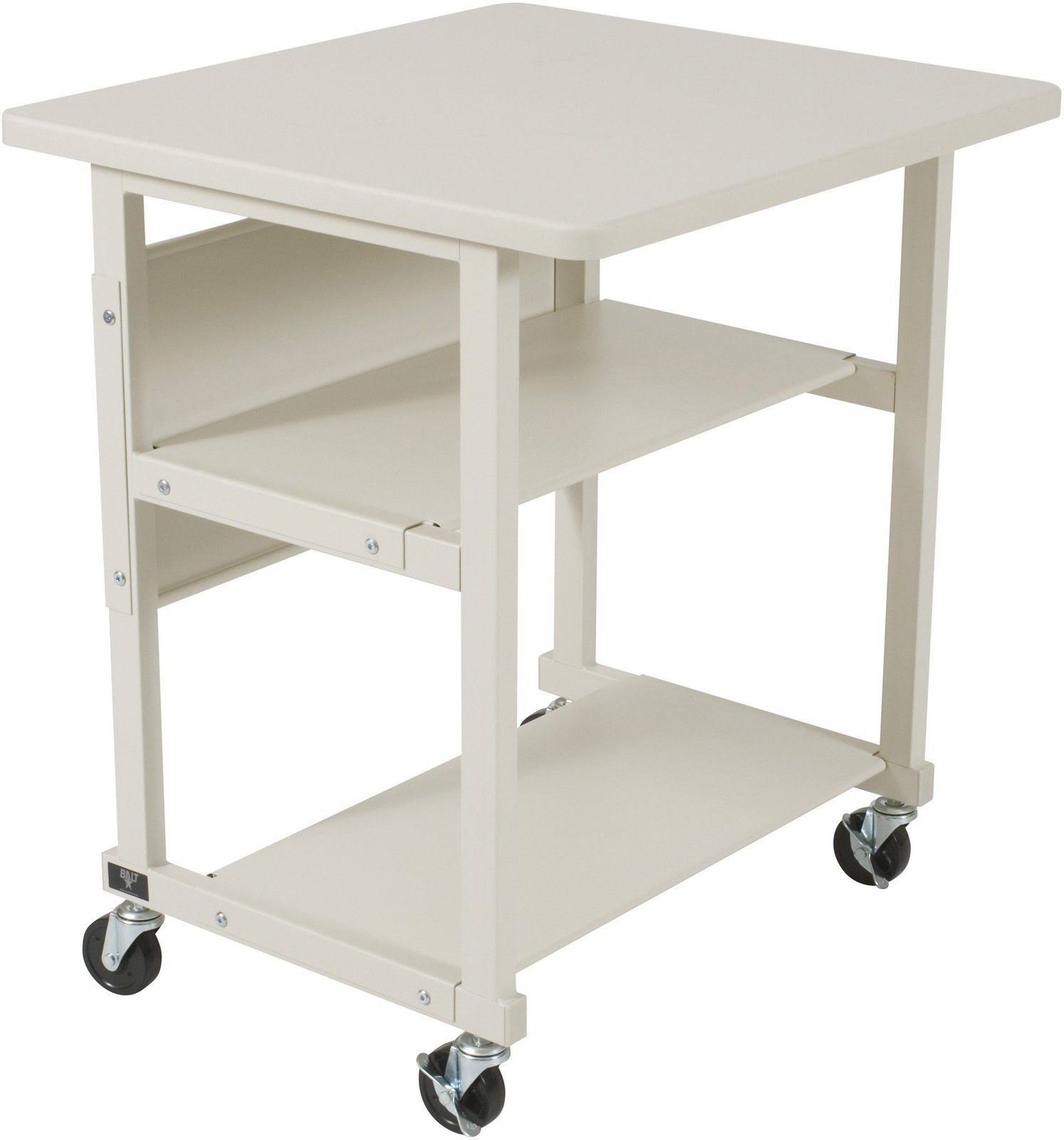 Balt 22601 Heavy-Duty Mobile Printer Stand w/3 Shelves 27W x 25D x 27-1/2h Gray