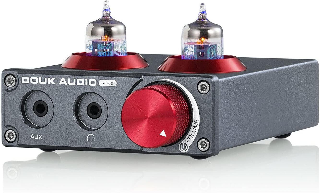 Vacuum Tube MM Phono Preamp Home Stereo Audio Turntable Preamplifier Mini Desktop Headphone Amp GE5654