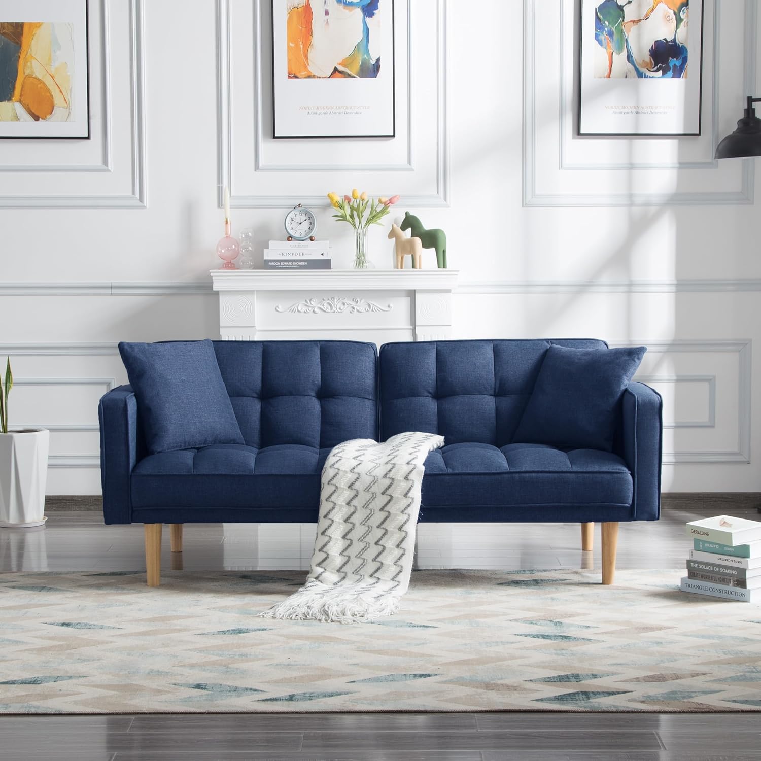 Sleeper 71.5" Tufted Futon Sofa Bed