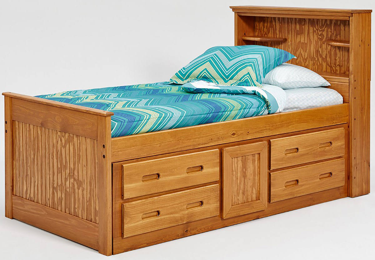 Chelsea Home Furniture 36bk1350 Twin Bookcase Captains Bed with Under