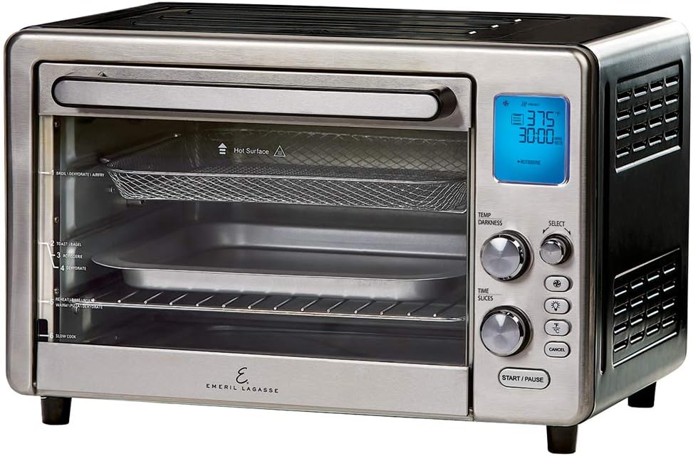 Emeril Lagasse Power Air Fryer 360 Max XL Family Sized Better Than Convection Ovens Replaces a Hot Air Fryer Oven, Toaster Oven, Rotisserie, Bake