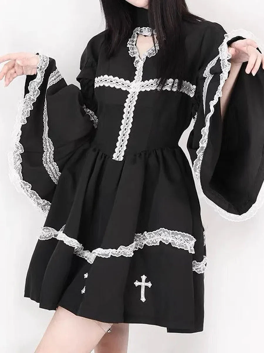 'Holy Doll' Cross & Lace Heart Shape Dress