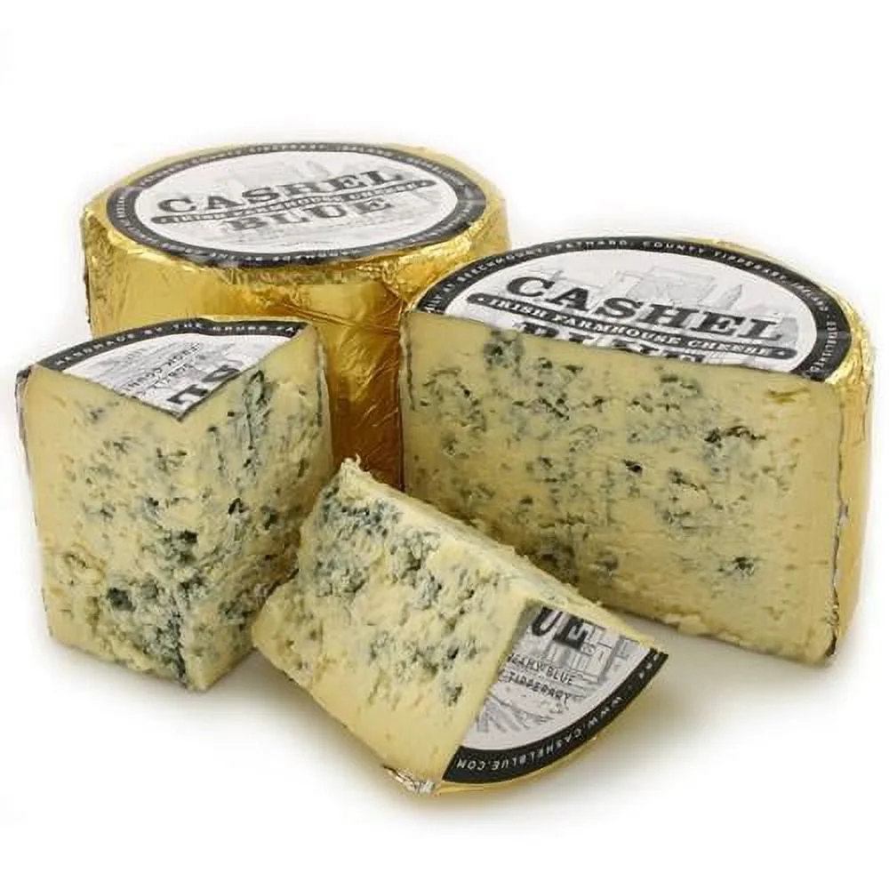 Cashel Blue Cheese - Premium Irish Whole Wheel (3 lb) with igourmet Storage Bag - Creamy & Mild Gourmet Cheese from Tipperary, Ireland