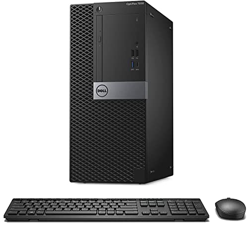 Dell 7050 Mini Tower Desktop Intel i7-7700 UP to 4.20GHz 32GB DDR4 New 1TB NVMe SSD + 2TB HDD USB Wi-Fi BT Dual Monitor Support Wireless Keyboard and