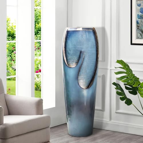 watnature 38.7”Tall Outdoor Water Fountains and Waterfalls - Indoor Water Urn Fountain