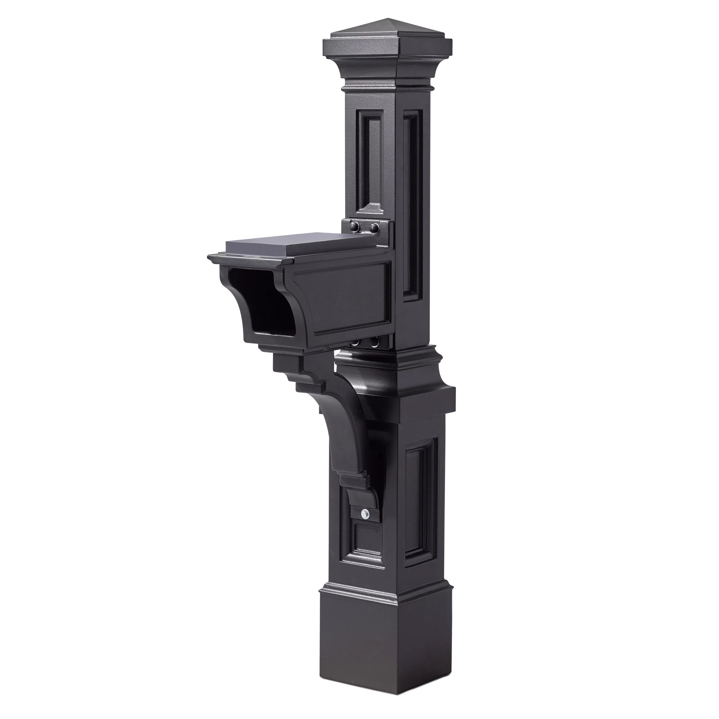 Step2 Atherton 59" Onyx Black Plastic Mailbox Post Kit