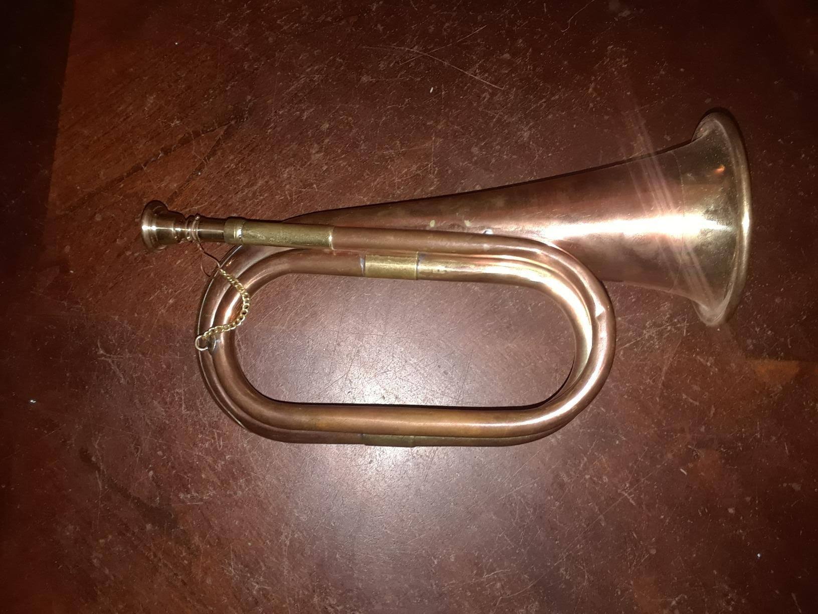 Civil War Era Solid Brass Bugle US Military Cavalry Horn New