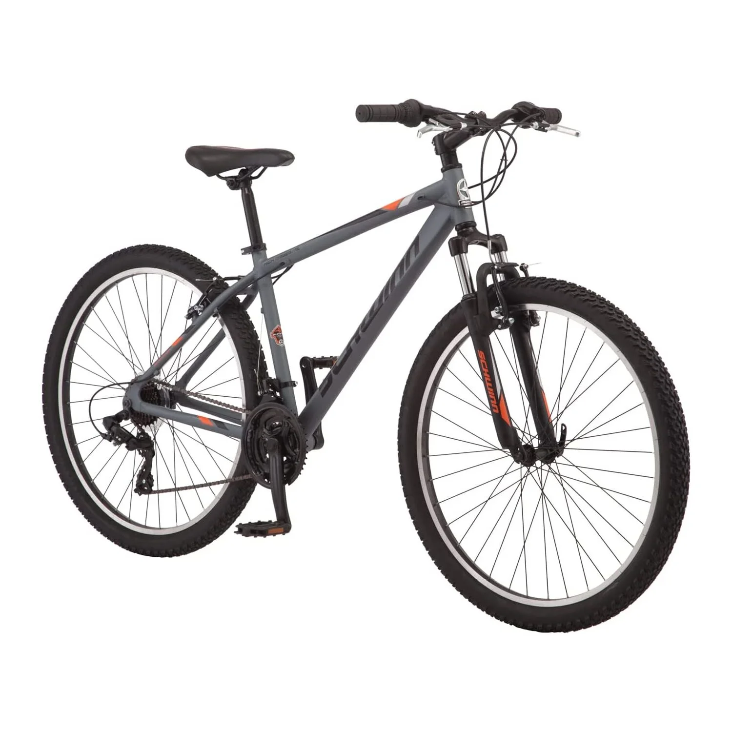 27.5" Schwinn High Timber Youth/Adult Mountain Bike, 21 Speeds, Aluminum and Steel Frame Options-Color:Grey,Style:Men's ATB