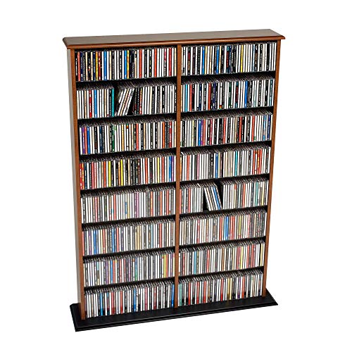Prepac 2 Column Display Cabinet, White Storage Cabinet, Tall Storage Cabinet