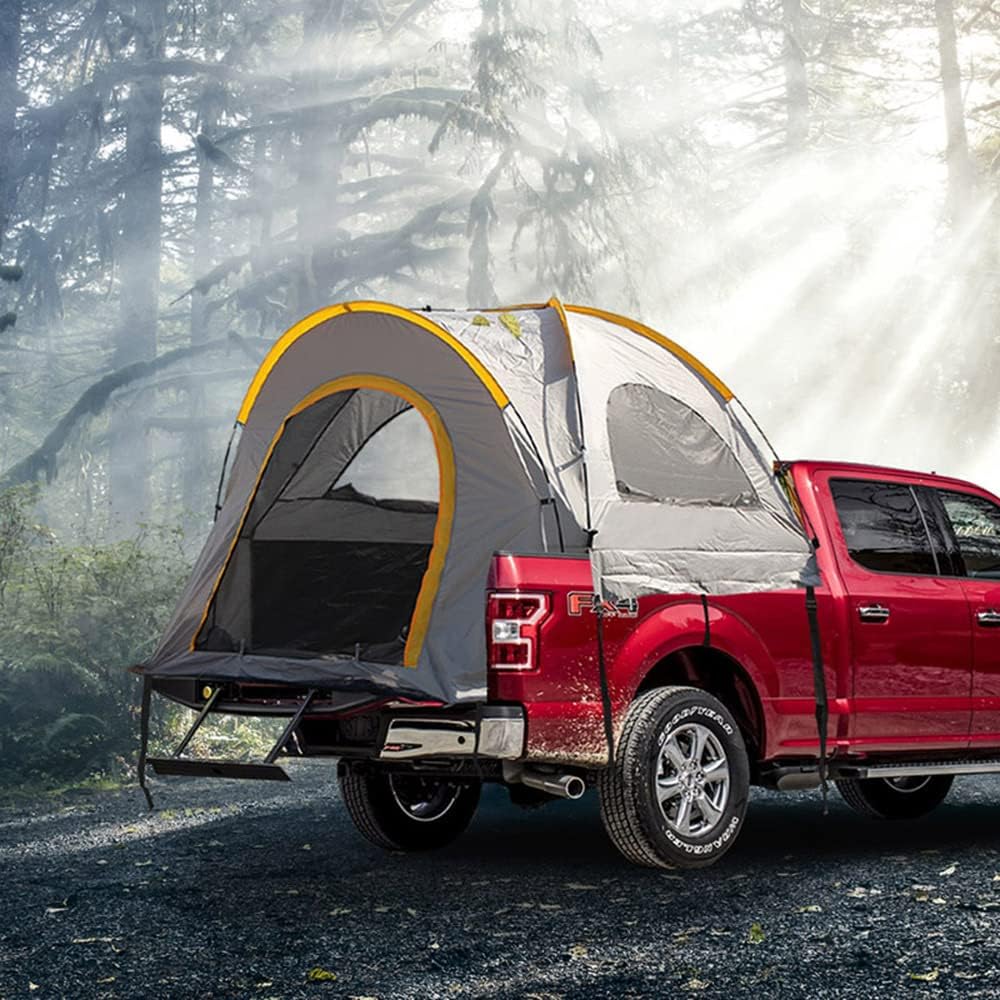 Pickup Truck Tent, Waterproof PU2000mm Double Layer for 2 Person, Portable Truck Bed Tent, 5.5'-5.8' Camping Preferred