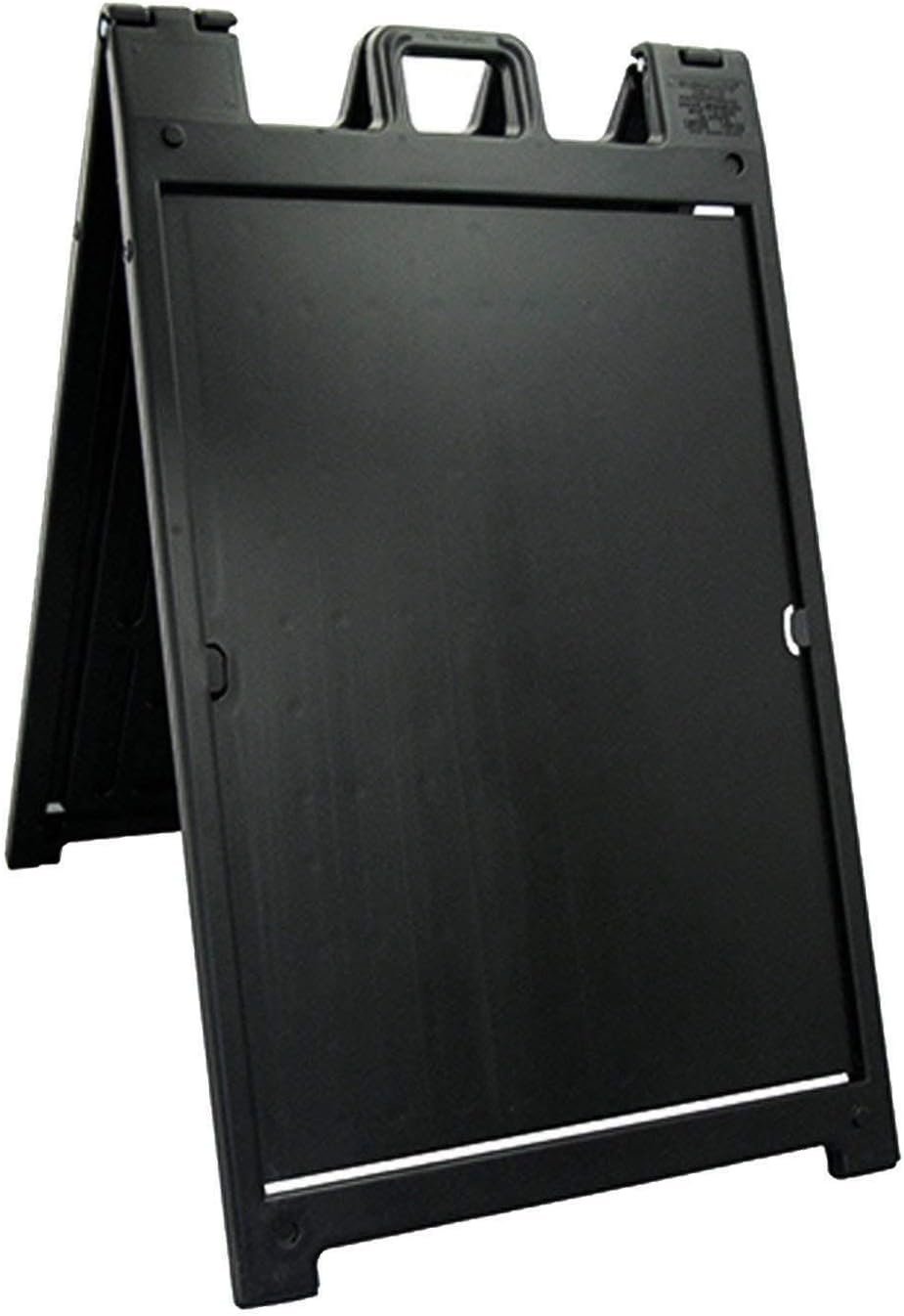 Plasticade 140NSBKBOXED Signicade Deluxe A-Frame Sidewalk Curb Sign Portable Folding Double-Sided Display with Quick-Change System, Black