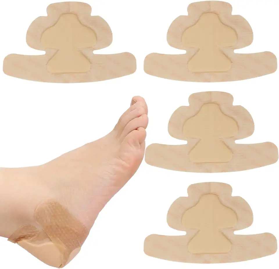 Silicone Heel Bordered Foam Dressing Waterproof Absorbent Wounds Bandages Pressure Sore Adhesive Border Protector for Cracked Heels/Ankle/Elbow