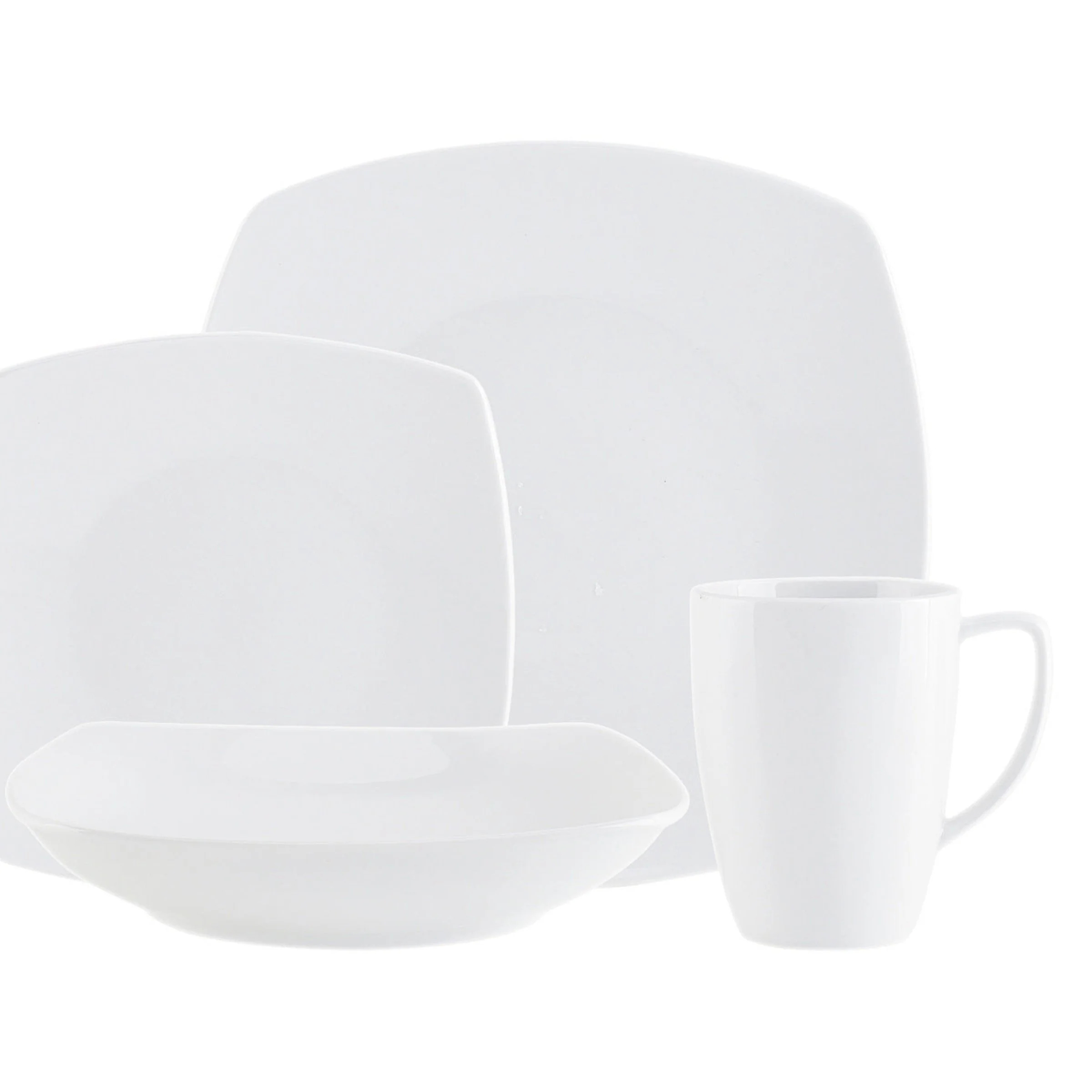Encarta Porcelain 16 Piece Dinnerware Set, Service for 4