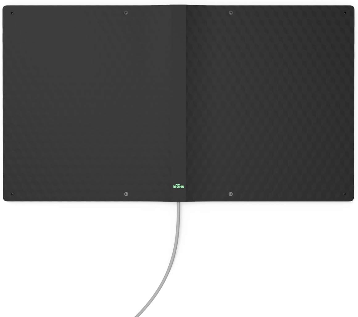 Mohu Leaf Ranger Amplified Indoor/Outdoor HDTV Antenna, 75-Mile Range, UHF/VHF Multi-Directional, Jolt 15dB USB Amplifier, 30 ft. Coaxial Cable