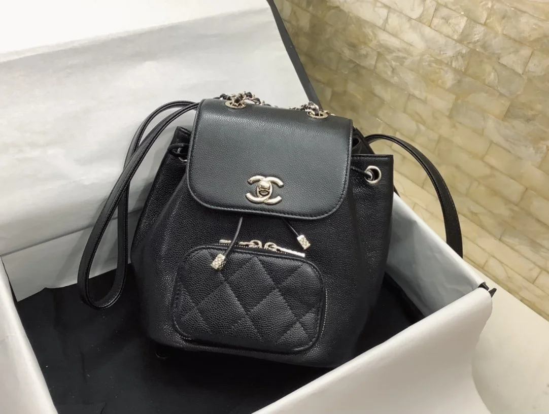 Chanel Small Affinity Backpack Black For Women, Women&rsquo;s Bags 9.8in/25cm