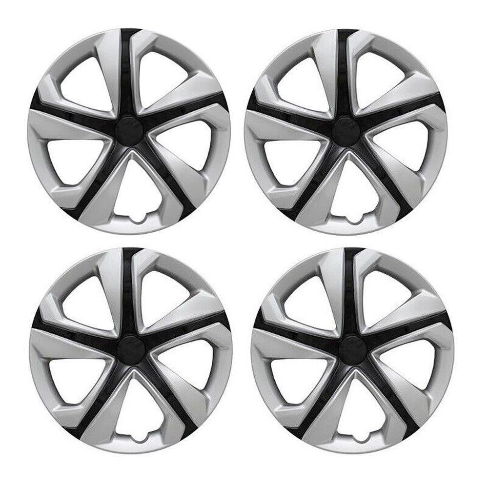 For 2016-2018 Honda Civic 16" 5-spoke Silver Black Hubcap Wheelcover SET OF 4