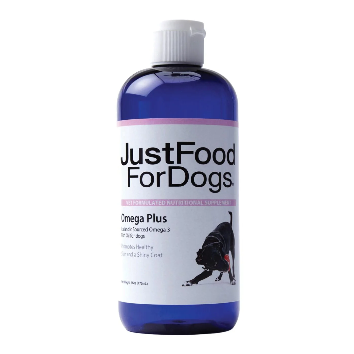 JustFoodForDogs Omega Plus Premium Fish Oil for Dogs Omega 3 Supplement, Liquid, 16 oz - Kansas Nuitrition - HNZSDS