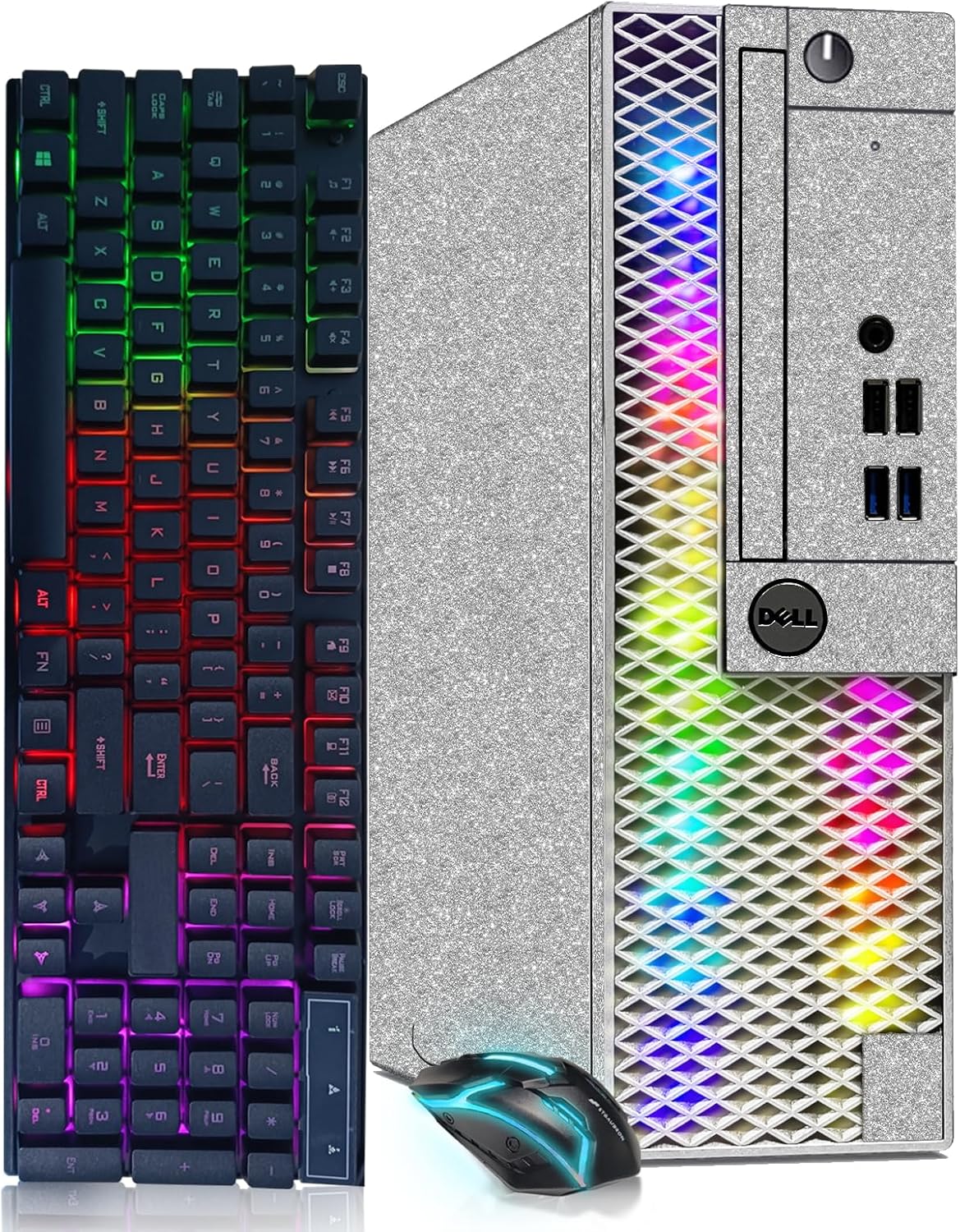Dell RGB Gaming Desktop Computer, Intel Quad Core I5-6500 up to 3.6GHz, GeForce GT 1030 2G GDDR5, 32GB Memory, 1T SSD, RGB Keyboard & Mouse
