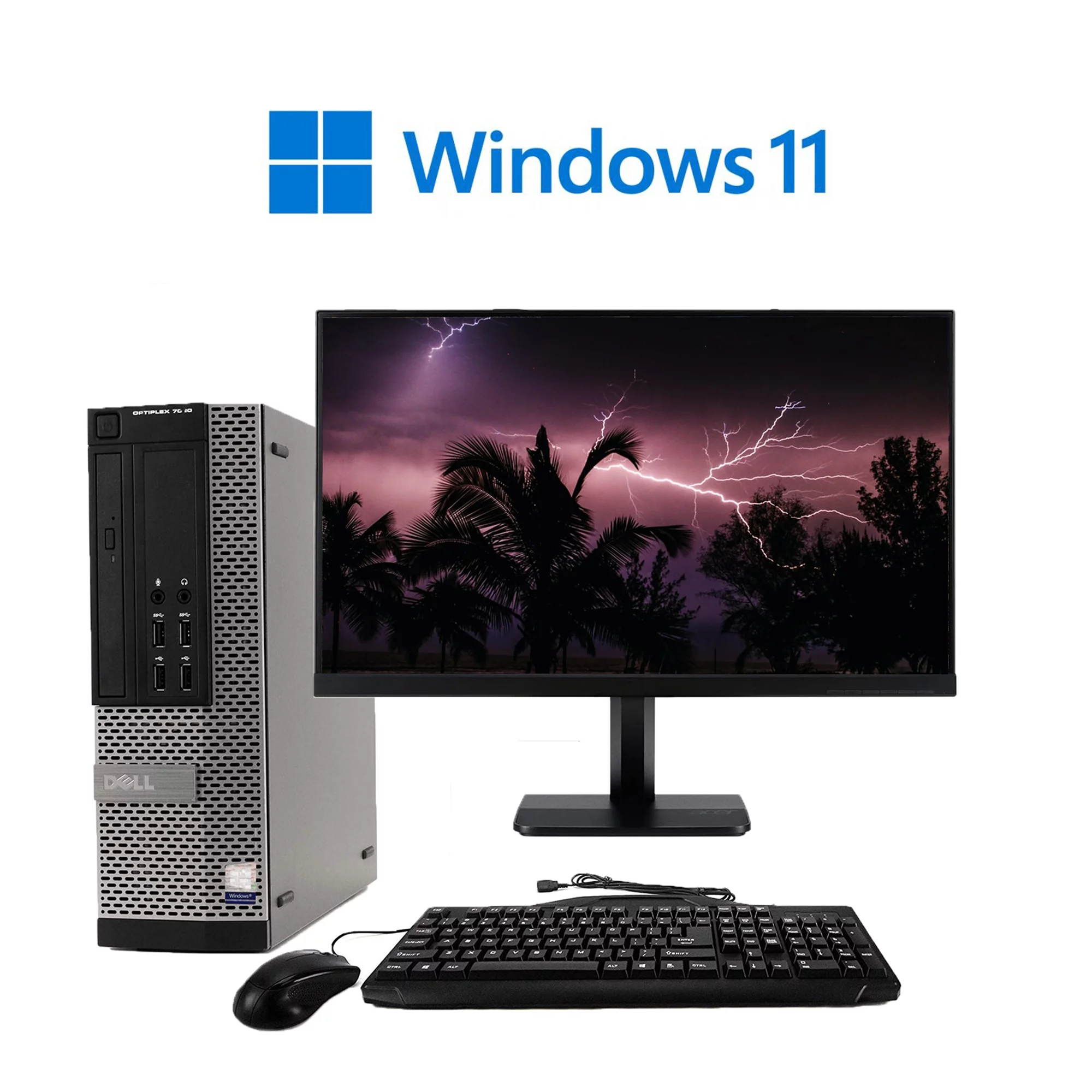 Dell OptiPlex 3020 Desktop Computer Tower i5 Dual Core 3.40 Ghz Computer PC 16GB DDR3 RAM 2TB Hard Drive Wifi DVDRW Windows 7 Pro 64 Bit (Refurbished