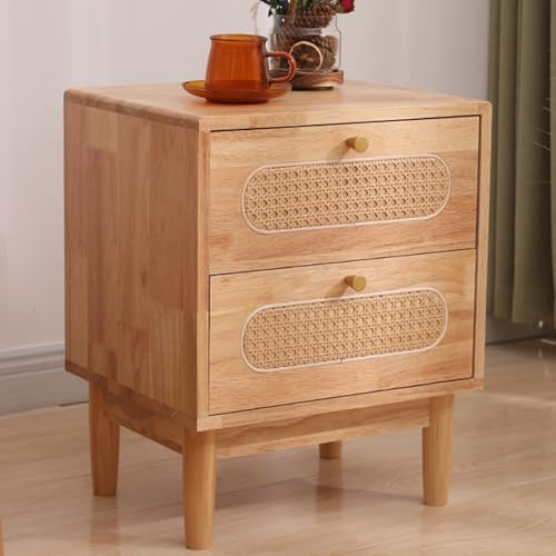Bed Side Table/Night Stand, Nightstand, Nightstands with 2 Drawers, Small Nightstand for Bedroom, Small Spaces, College Dorm, Kids’ Room