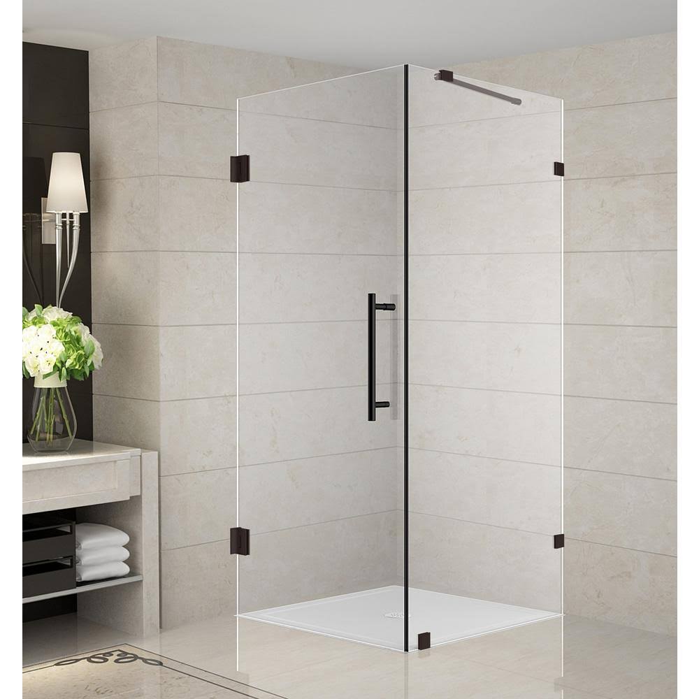 Aston SEN988-30-10 Aquadica 30 inch Wide x 30 inch Deep x 72 inch High Frameless Hinged Shower, Bronze