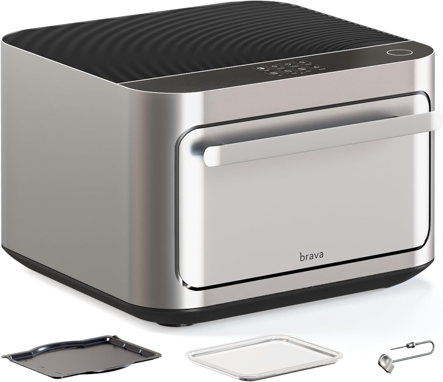 Brava Oven Starter Set: 10-in-1 Touchscreen Countertop Smart Oven, Air Fryer, 6-Slice Toaster, Slow Cooker, Reheater, Dehydrator, Rice Cooker