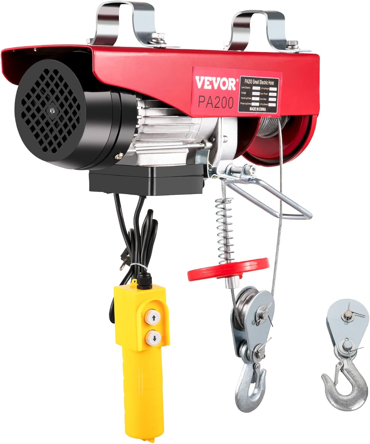 Happybuy 440 LBS Lift Electric Hoist, 110V Electric Hoist, Remote Control Electric Winch Overhead Crane Lift Electric Wire Hoist for Factories