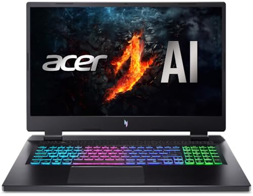 acer Nitro 17 Gaming Laptop, 17.3" FHD IPS 165Hz Display, AMD Ryzen 7 8845HS 3.8GHz, GeForce RTX 4060, 32GB DDR5 RAM, 1TB PCIe SSD, RGB Keyboard