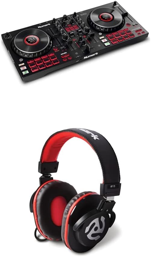 Numark Mixtrack Pro FX &ndash; 2 Deck DJ Controller For Serato DJ with DJ Mixer, Built-in Audio Interface, Capacitive Touch Jog Wheels and FX Paddles