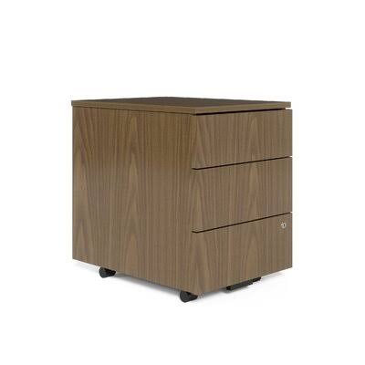 Dalton Pedestal 3-Drawer Vertical Filing Cabinet Upper Square Color: Carini Walnut