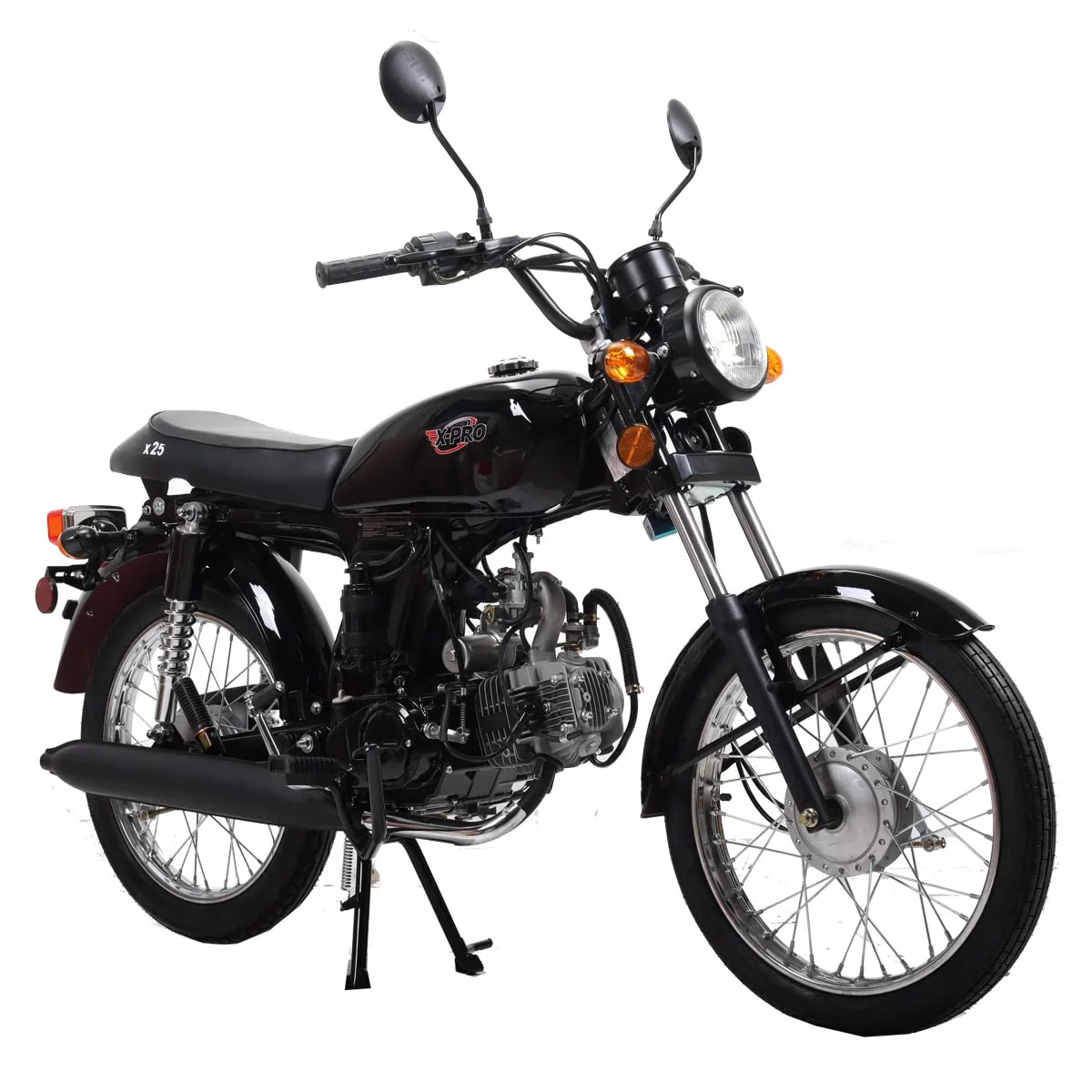 X-Pro Brand New X25 125cc Cafe Cruiser Racer Gas Bike Bicycle Style Motorcycle Bike - Radiant Selections