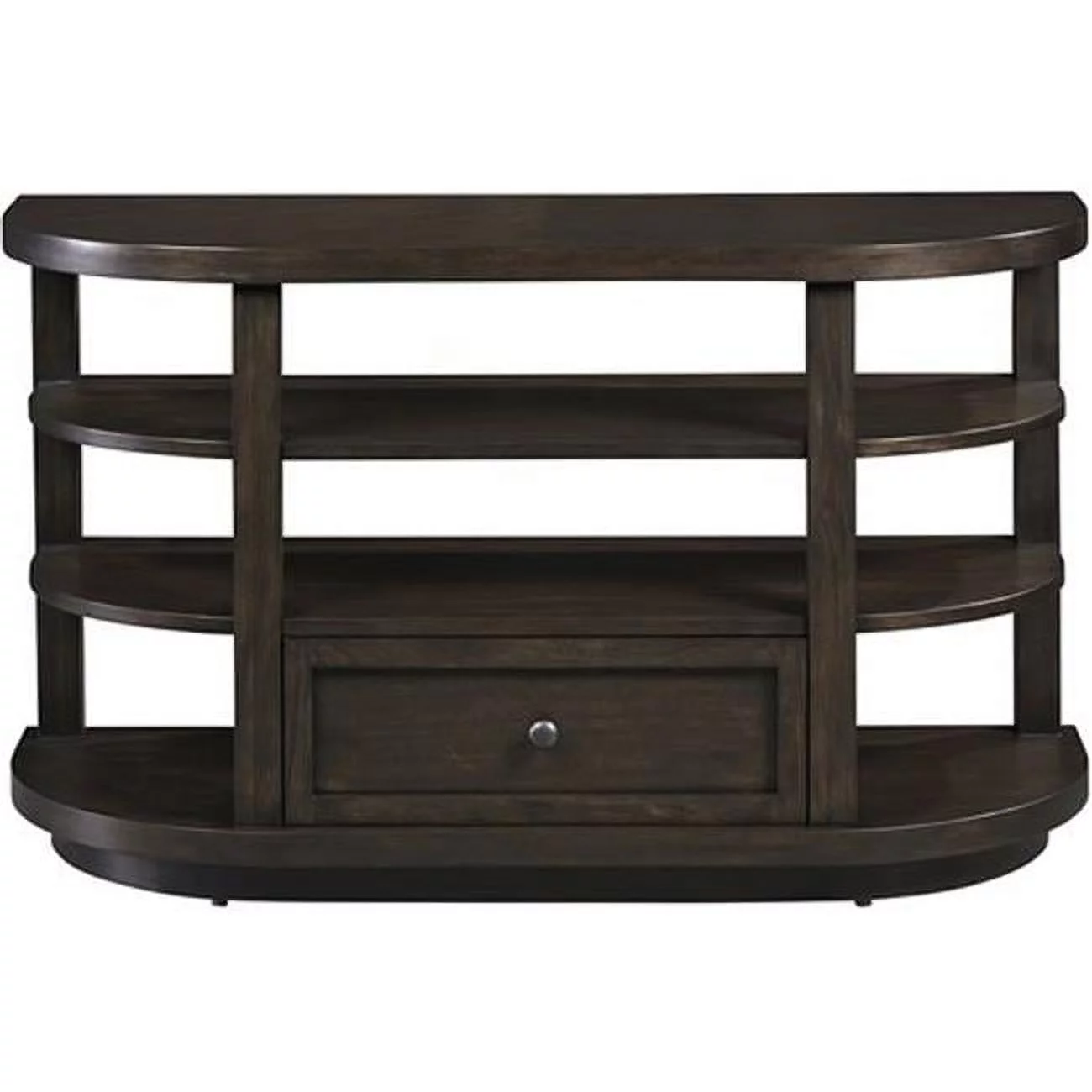 Living Room Sofa & Console Table, Chocolate Mahogany