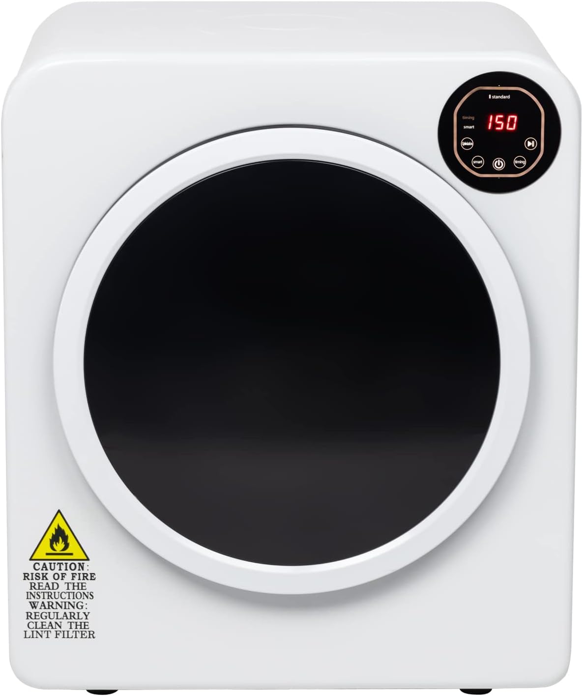 Winado Portable Laundry Dryer, 3.22 cu ft Compact Laundry Dryer, 13.2LB Front Load Stainless Steel Clothes Dryers W/Exhaust Pipe