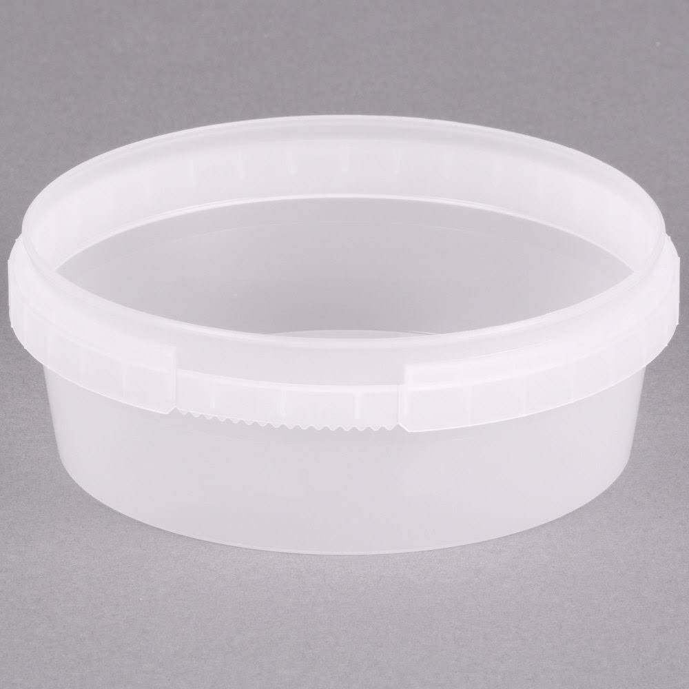 8 oz. Clear Tamper Evident Safe Lock Deli Container - 500/Case