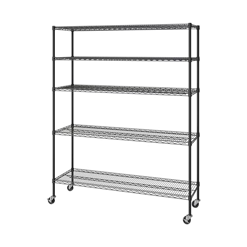 Seville Classics UltraDurable Heavy Duty NSF Solid Steel Wire Rack Storage Unit, Organizer for Garage, Warehouse, Office, Restaurant, Classroom
