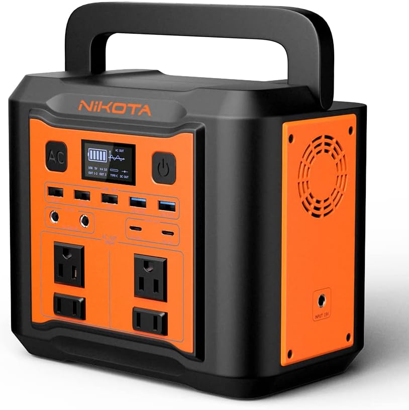 Nikota Portable Power Station 300W/296Wh Generators for Home Use Outdoor Solar Battery Generators for Camping
