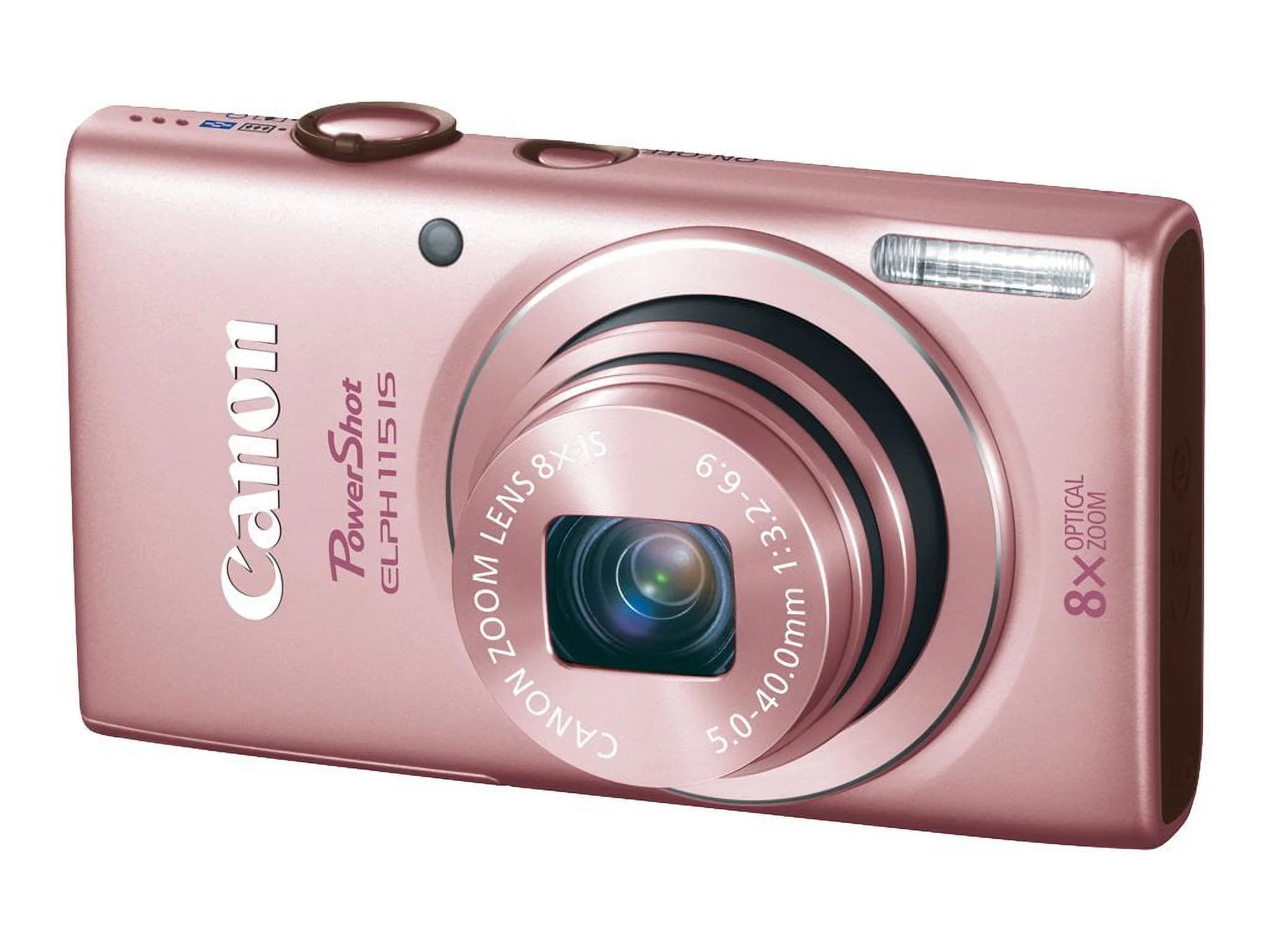Canon PowerShot ELPH 115 IS - Digital camera - compact - 16.0 MP - 720p - 8x optical zoom - pink - Radiant Selections