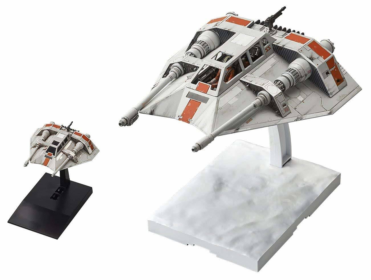 Bandai Star Wars 1/48 u0026 1/144 Snowspeeder Set Plastic Model Kit New F