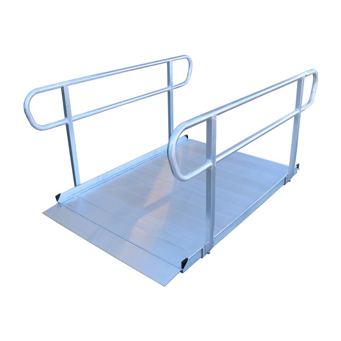 6& Aluminum Wheelchair Entry Ramp with Handrails | 48x22 Wide
