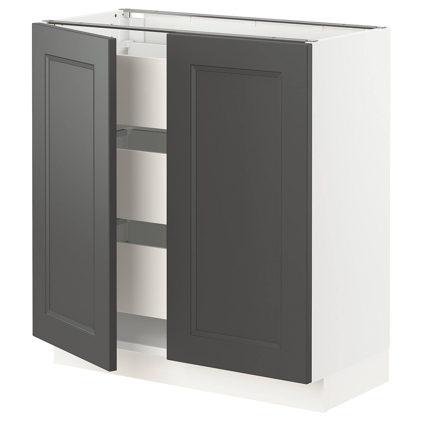 IKEA - SEKTION / MAXIMERA Base Cabinet w/2 Doors u0026 3 Drawers, white/Axstad Dark Gray, 30x15x30 09321997