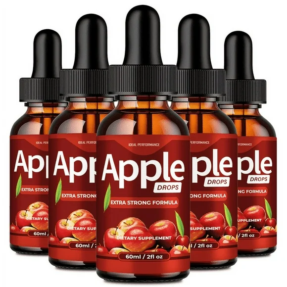 Apple Drops, Apple Drops Supplement Support - Maximum Strength, AppleDrops Advanced Liquid Oral Drop, Apple Liquid Drops Premium Formula