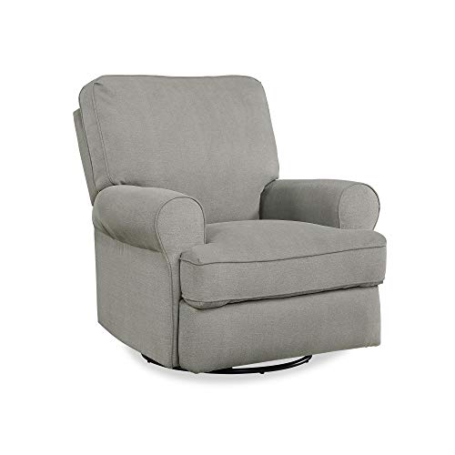 Baby Relax Kenzie Swivel Glider Recliner Chair, Nursery Furniture, Gray