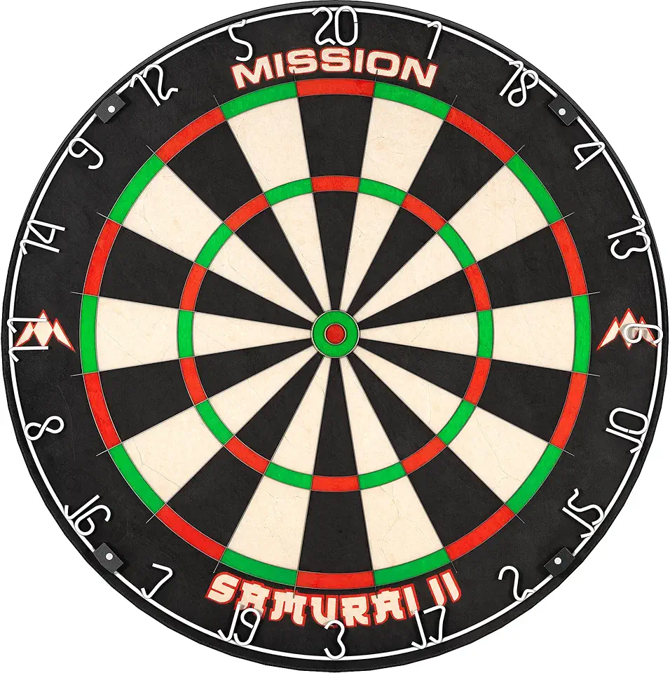 Sponsored Ad - Mission Darts DB023 Samurai II | Professional Competition Standard Dartboard with Ultra Thin Wire Construction and Non Fade Colours