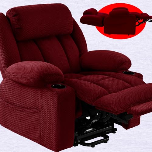 Power Lift Recliner Chair for Elderly - Triple Motor Lift Chairs - Infinite Position Adjust - Power Headrest - Heated & Massage
